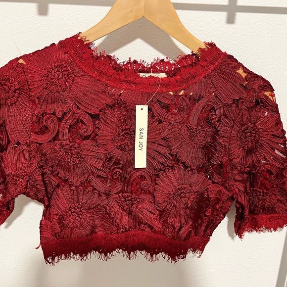 Cute fun Lacey crop top - Picture 1 of 3